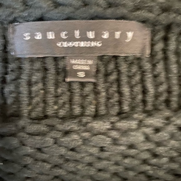 SANCTUARY Sweater Black and White Striped Size Small Sweater 3/4 Sleeves - Picture 4 of 6